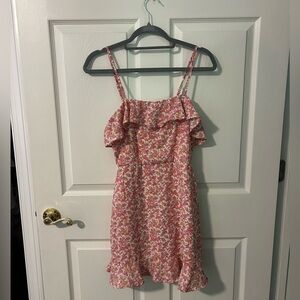 Altard state pink and orange floral mini dress